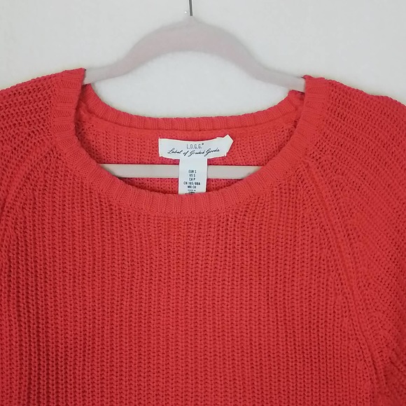 LOGG by H&M Loose Knit‎ Open Side Sweater Size Small in Red - Picture 10 of 13